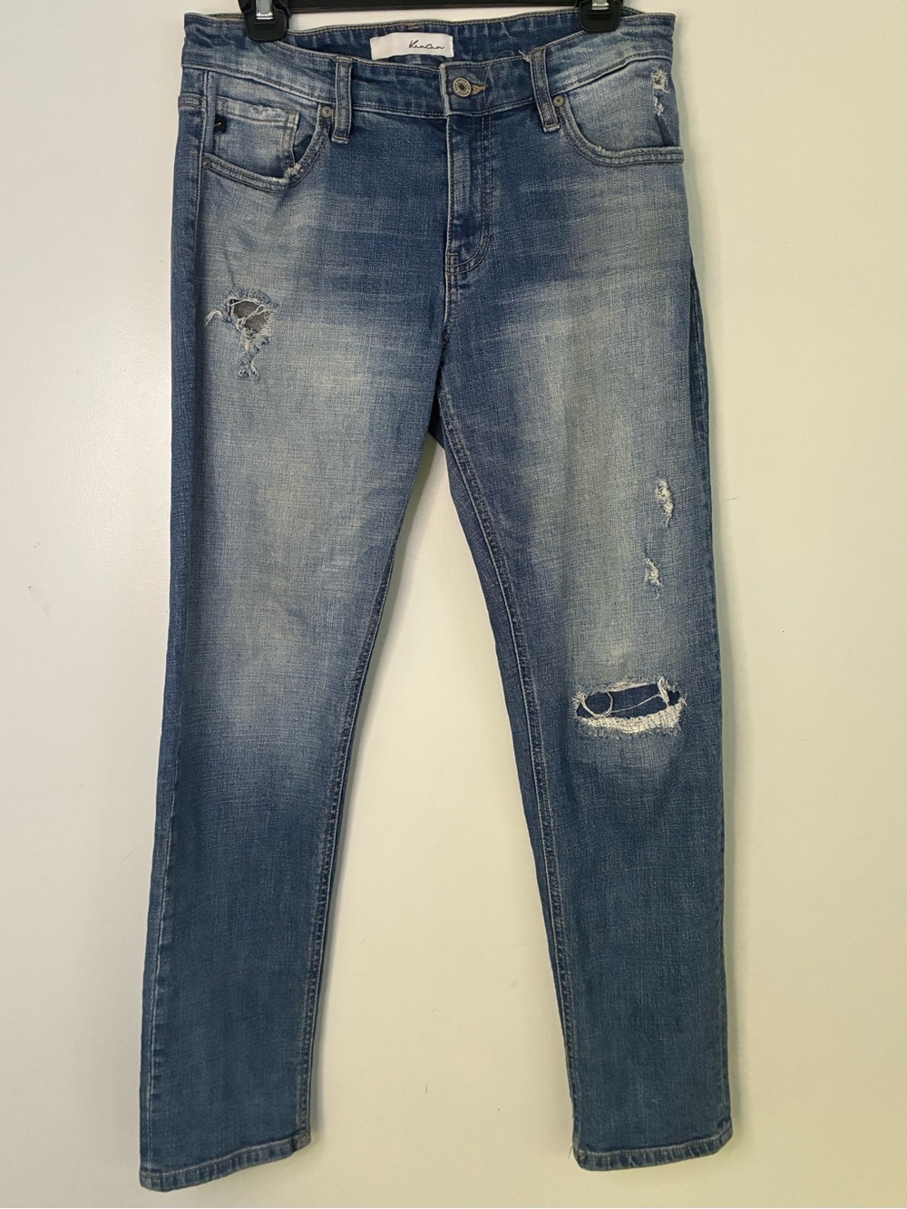 KanCan Estilo Distressed Skinny Jeans Size 27 Medium Wash Stretch